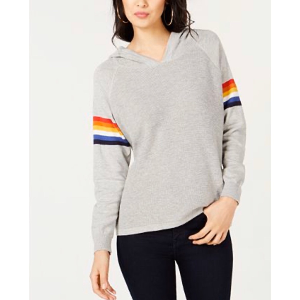 I.N.C. Rainbow-Stripe Pullover Hoodie